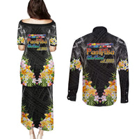 Pasifika Vibes Festival 2024 Auckland Couples Matching Puletasi and Long Sleeve Button Shirt LT9 - Polynesian Pride
