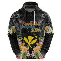 Pasifika Vibes Festival 2024 Zip Hoodie Kanaka Maoli With Hawaiian Islands LT9 - Polynesian Pride