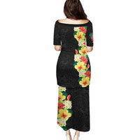 Hawaii Tropical Flowers Tribal Pattern Family Matching Puletasi and Hawaiian Shirt No2 LT9 - Polynesian Pride