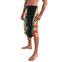 Hawaii Tropical Flowers Tribal Pattern Lavalava No5 LT9 - Polynesian Pride