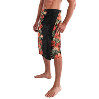 Hawaii Tropical Flowers Tribal Pattern Lavalava No6 LT9 - Polynesian Pride