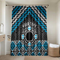 Personalised Aotearoa Niho Taniwha Motif Bathroom Set Blue Style - Polynesian Pride