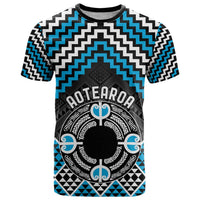 Personalised Aotearoa Niho Taniwha Motif T Shirt Blue Style