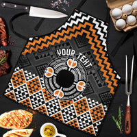 Personalised Aotearoa Niho Taniwha Motif Apron Gold Style - Polynesian Pride