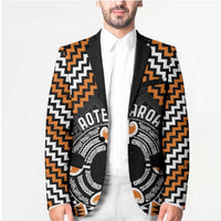 Personalised Aotearoa Niho Taniwha Motif Blazer Gold Style - Polynesian Pride