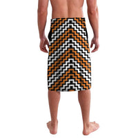 Personalised Aotearoa Niho Taniwha Motif Lavalava Gold Style
