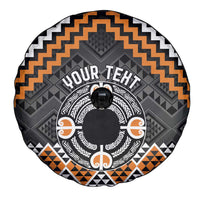 Personalised Aotearoa Niho Taniwha Motif Spare Tire Cover Gold Style