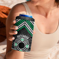 Personalised Aotearoa Niho Taniwha Motif 4 in 1 Can Cooler Tumbler Green Style