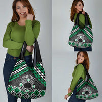 Personalised Aotearoa Niho Taniwha Motif Grocery Bag Green Style