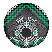 Personalised Aotearoa Niho Taniwha Motif Spare Tire Cover Green Style