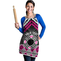 Personalised Aotearoa Niho Taniwha Motif Apron Pink Style - Polynesian Pride