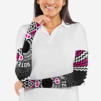 Personalised Aotearoa Niho Taniwha Motif Arm Sleeves Pink Style - Polynesian Pride
