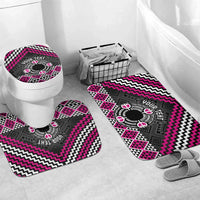 Personalised Aotearoa Niho Taniwha Motif Bathroom Set Pink Style - Polynesian Pride