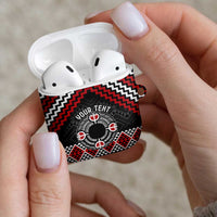 Personalised Aotearoa Niho Taniwha Motif AirPods Case Red Style - Polynesian Pride