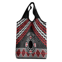 Personalised Aotearoa Niho Taniwha Motif Grocery Bag Red Style