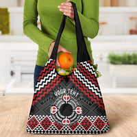 Personalised Aotearoa Niho Taniwha Motif Grocery Bag Red Style
