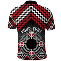 Personalised Aotearoa Niho Taniwha Motif Polo Shirt Red Style