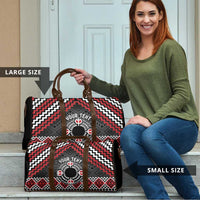 Personalised Aotearoa Niho Taniwha Motif Travel Bag Red Style - Polynesian Pride