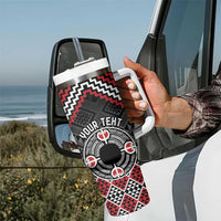 Personalised Aotearoa Niho Taniwha Motif Tumbler With Handle Red Style