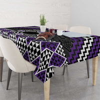 Personalised Aotearoa Niho Taniwha Motif Tablecloth Violet Style