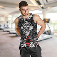 Black Aotearoa Tanilo Motif Men Tank Top Vintage Maori New Zealand Tribal Art Pattern