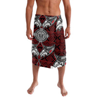 Red Aotearoa Tanilo Motif Lavalava Vintage Maori New Zealand Tribal Art Pattern