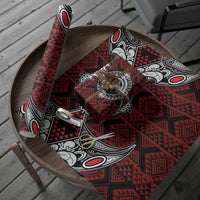 Red Aotearoa Taniko Motif Wrapping Paper Vintage Maori New Zealand Tribal Art Pattern - Polynesian Pride