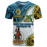 Polynesian Pride Sanma Province 43rd Anniversary Vanuatu T Shirt Tugeta Yumi Selebretem Indipendens Dei LT9 Blue - Polynesian Pride