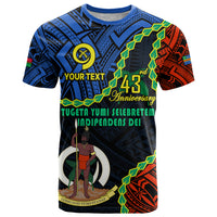 Custom Tafea Province 43rd Anniversary Vanuatu T Shirt Tugeta Yumi Selebretem Indipendens Dei LT9 Blue - Polynesian Pride