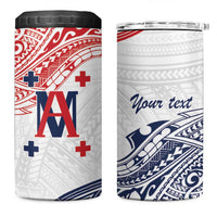 Kingdom of Uvea 1842-1860 Personalized 4 in 1 Can Cooler Tumbler Wallis and Futuna Polynesian Tribal Pattern