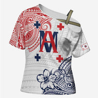 Kingdom of Uvea 1842-1860 Personalized Cross Shoulder Shirt Wallis and Futuna Polynesian Tribal Pattern - Polynesian Pride