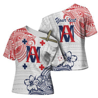 Kingdom of Uvea 1842-1860 Personalized Cross Shoulder Shirt Wallis and Futuna Polynesian Tribal Pattern - Polynesian Pride