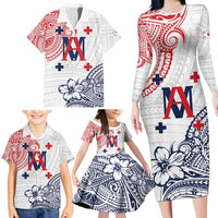 Kingdom of Uvea 1842-1860 Personalized Family Matching Long Sleeve Bodycon Dress and Hawaiian Shirt Wallis and Futuna Polynesian Tribal Pattern