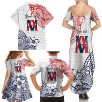 Kingdom of Uvea 1842-1860 Personalized Family Matching Summer Maxi Dress and Hawaiian Shirt Wallis and Futuna Polynesian Tribal Pattern