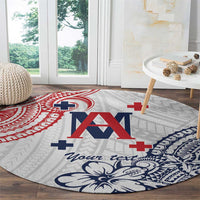 Kingdom of Uvea 1842-1860 Personalized Round Carpet Wallis and Futuna Polynesian Tribal Pattern