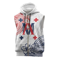 Kingdom of Uvea 1842-1860 Personalized Sleeveless Zip Hoodie Wallis and Futuna Polynesian Tribal Pattern - Polynesian Pride