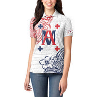 Kingdom of Uvea 1842-1860 Personalized Women Polo Shirt Wallis and Futuna Polynesian Tribal Pattern