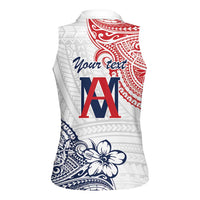 Kingdom of Uvea 1842-1860 Personalized Women Sleeveless Polo Shirt Wallis and Futuna Polynesian Tribal Pattern
