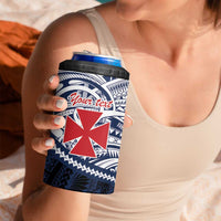 Kingdom of Uvea 1860-1886 Personalized 4 in 1 Can Cooler Tumbler Wallis and Futuna Polynesian Tribal Pattern