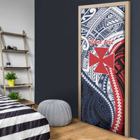 Kingdom of Uvea 1860-1886 Personalized Door Cover Wallis and Futuna Polynesian Tribal Pattern - Polynesian Pride