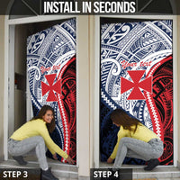 Kingdom of Uvea 1860-1886 Personalized Door Cover Wallis and Futuna Polynesian Tribal Pattern - Polynesian Pride