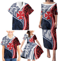 Kingdom of Uvea 1860-1886 Personalized Family Matching Puletasi and Hawaiian Shirt Wallis and Futuna Polynesian Tribal Pattern