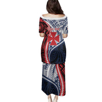 Kingdom of Uvea 1860-1886 Personalized Family Matching Puletasi and Hawaiian Shirt Wallis and Futuna Polynesian Tribal Pattern