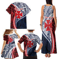 Kingdom of Uvea 1860-1886 Personalized Family Matching Tank Maxi Dress and Hawaiian Shirt Wallis and Futuna Polynesian Tribal Pattern