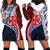 Kingdom of Uvea 1860-1886 Personalized Hoodie Dress Wallis and Futuna Polynesian Tribal Pattern