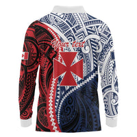 Kingdom of Uvea 1860-1886 Personalized Long Sleeve Polo Shirt Wallis and Futuna Polynesian Tribal Pattern