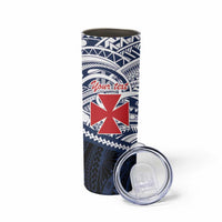 Kingdom of Uvea 1860-1886 Personalized Skinny Tumbler Wallis and Futuna Polynesian Tribal Pattern