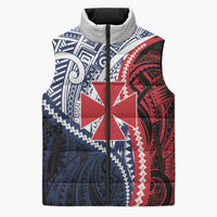 Kingdom of Uvea 1860-1886 Personalized Sleeveless Puffer Jacket Wallis and Futuna Polynesian Tribal Pattern - Polynesian Pride