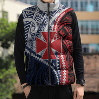 Kingdom of Uvea 1860-1886 Personalized Sleeveless Puffer Jacket Wallis and Futuna Polynesian Tribal Pattern - Polynesian Pride