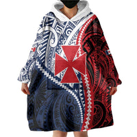 Kingdom of Uvea 1860-1886 Personalized Wearable Blanket Hoodie Wallis and Futuna Polynesian Tribal Pattern